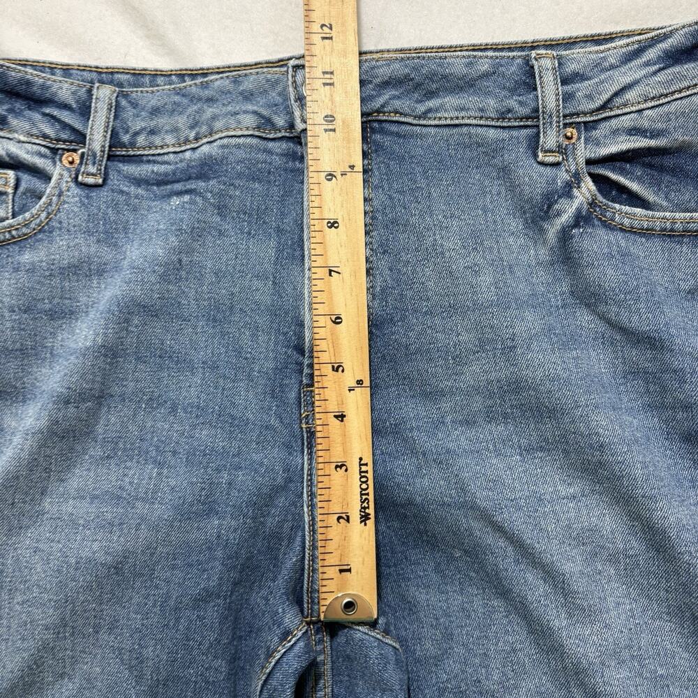 Old Navy Women's 20 High Rise Curvy O.G. Straight Ripped Blue Jeans (40x28) - Picture 12 of 13